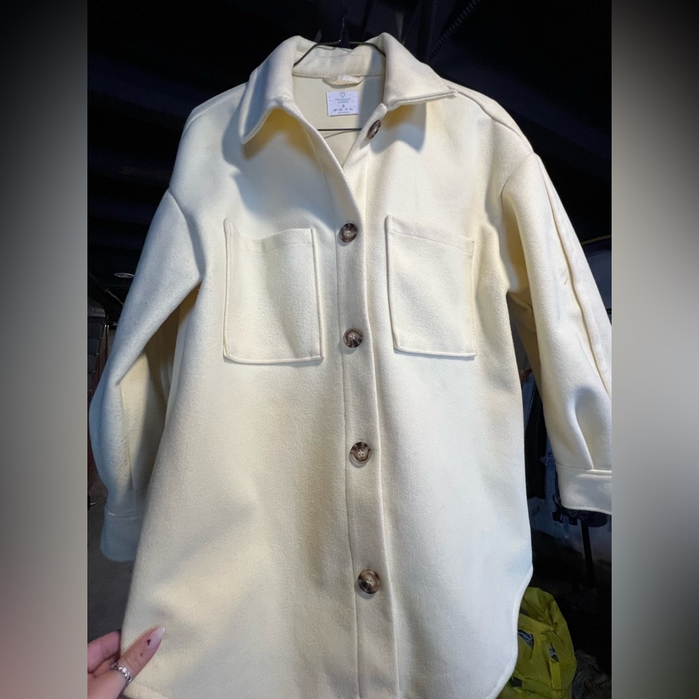 Primark ivory yellow wool oversized shacket #jacket #oversized